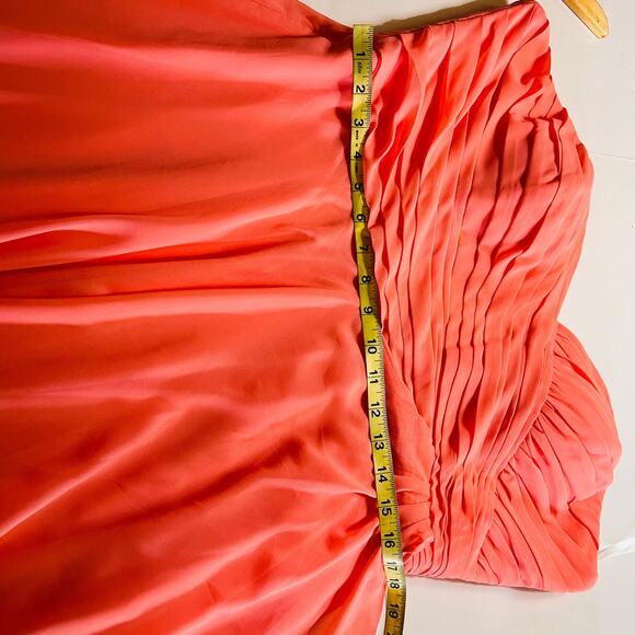 Kanali K Draped Spagetti Strap Dress Size 18 NWT In Melon - Picture 7 of 9